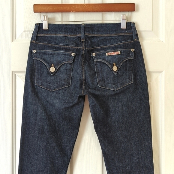 Hudson Collin Classic Low Rise Dark Wash Flap Pocket Denim Skinny Jeans 26 - Picture 5 of 16